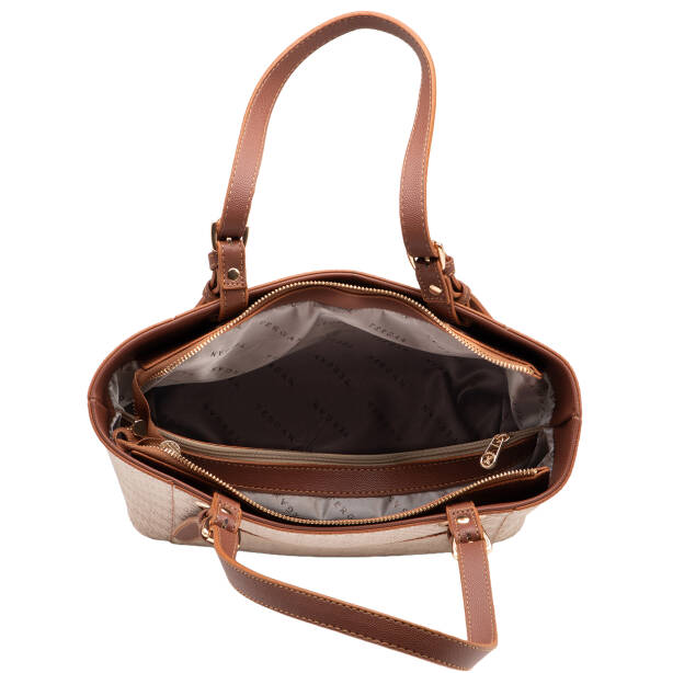 Bej Print Kadın Omuz Çantası - S1WPR0000809-E52 - Tergan