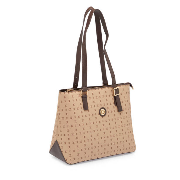 Bej Print Kadın Omuz Çantası - S24K1PR09158-T2E - 2