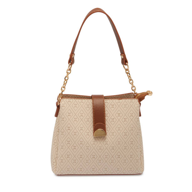 Bej Print Kadın Omuz Çantası - S25K1PR09178-E52 