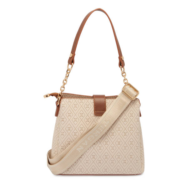 Bej Print Kadın Omuz Çantası - S25K1PR09178-E52 - 3