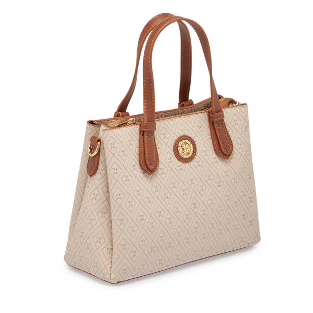 Bej Print Kadın Omuz Çantası - S25Y1PR09159-E52 - 2