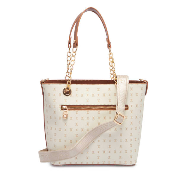 Bej Print Kadın Omuz Çantası - S25Y1PR09166-T1E - 3