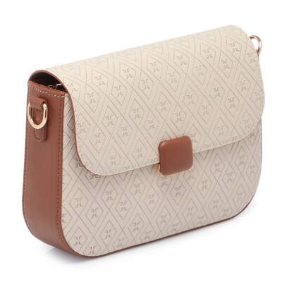 Bej Print Kadın Omuz Çantası - S25Y1PR09172-E52 - 2