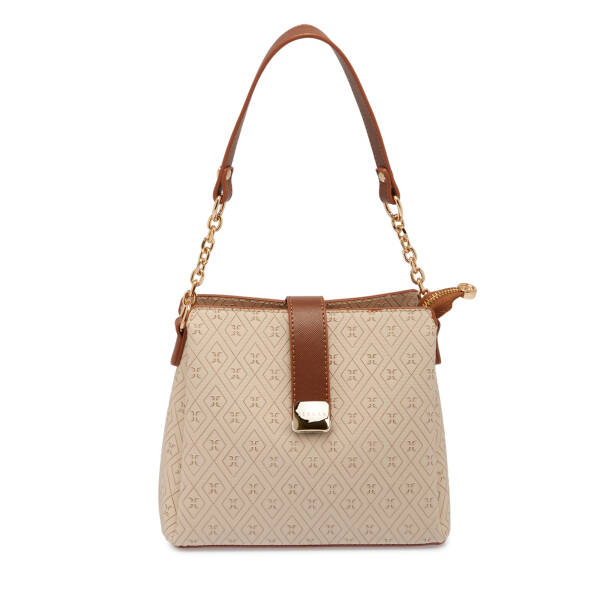 Bej Print Kadın Omuz Çantası - S26Y1PR09178-E52 - 1