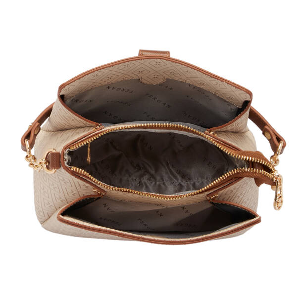 Bej Print Kadın Omuz Çantası - S26Y1PR09178-E52 - 4