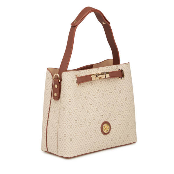 Bej Print Kadın Omuz Çantası - S26Y1PR09192-E52 - 2