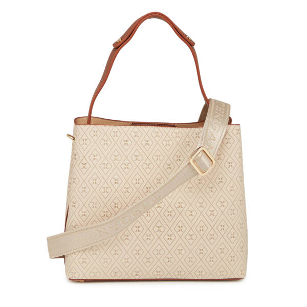 Bej Print Kadın Omuz Çantası - S26Y1PR09192-E52 - 3