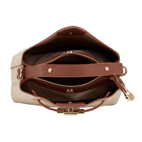 Bej Print Kadın Omuz Çantası - S26Y1PR09192-E52 - 4