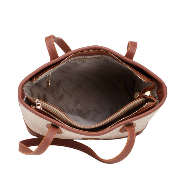 Bej Print Kadın Omuz Çantası - S26Y1PR09194-E52 - 4