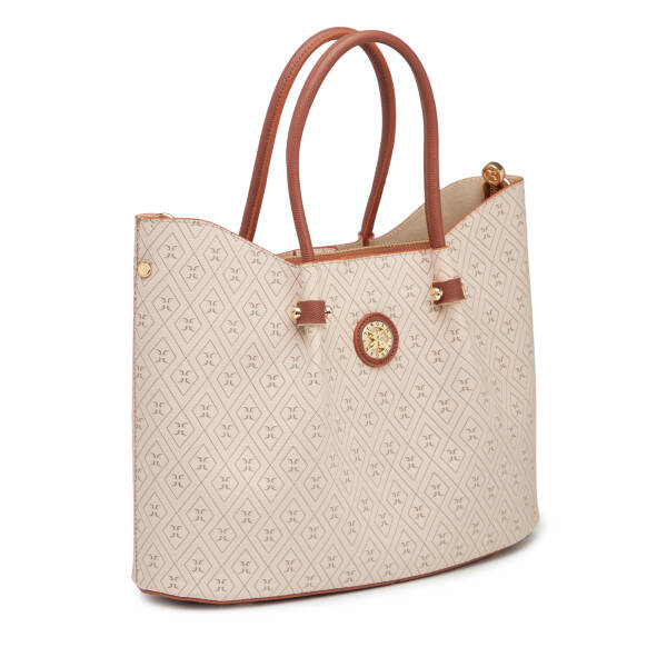 Bej Print Kadın Omuz Çantası - S26Y1PR09195-E52 - 2