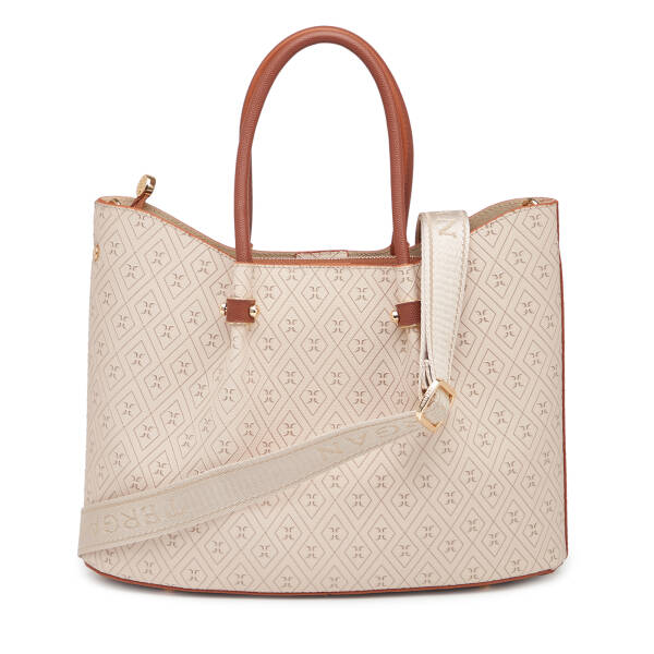 Bej Print Kadın Omuz Çantası - S26Y1PR09195-E52 - 3