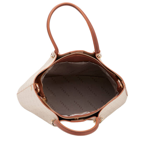 Bej Print Kadın Omuz Çantası - S26Y1PR09195-E52 - 4