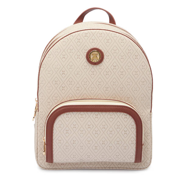 Bej Print Kadın Sırt Çantası - S1SR00079604-E52 - 1