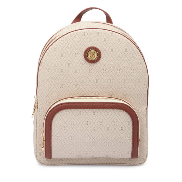 Bej Print Kadın Sırt Çantası - S1SR00079604-E52 - 1