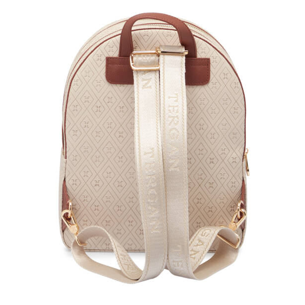 Bej Print Kadın Sırt Çantası - S1SR00079604-E52 - 3