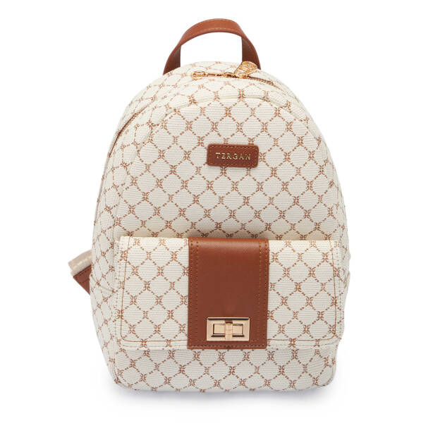 Bej Print Kadın Sırt Çantası - S1SR00079611-S7G 