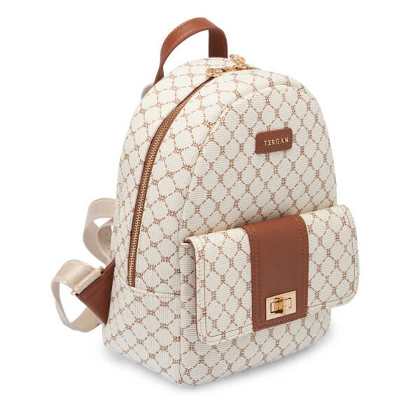 Bej Print Kadın Sırt Çantası - S1SR00079611-S7G - 2