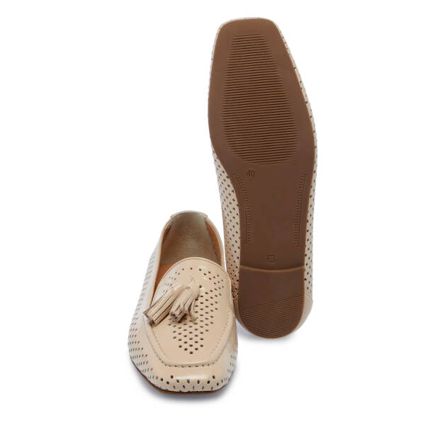 Bej Rugan Deri Kadın Loafer - K25I1AY67912-A54 - 4