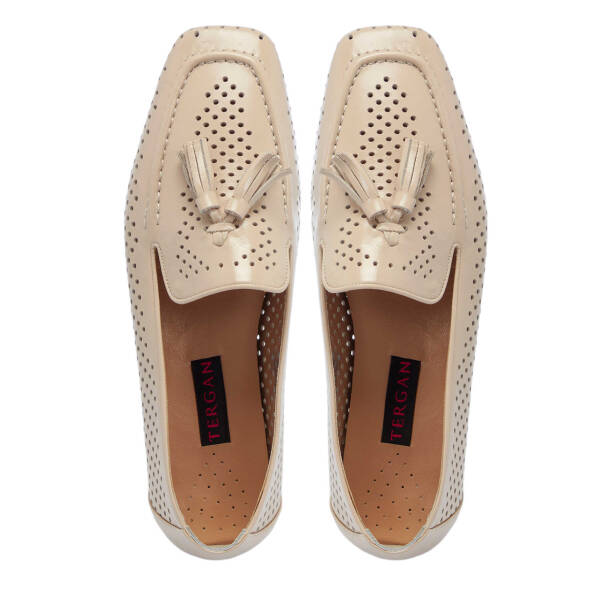 Bej Rugan Deri Kadın Loafer - K25I1AY67912-A54 - 5
