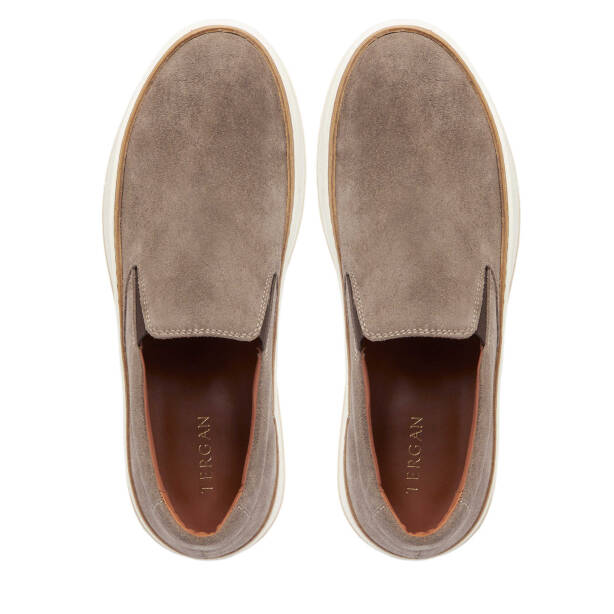 Bej Süet Deri Erkek Casual Ayakkabı - E24S1AY57071-T86 - Tergan