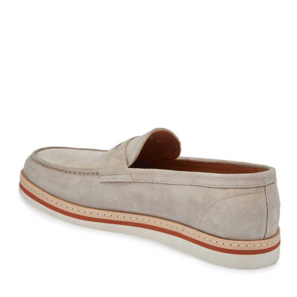 Bej Süet Deri Erkek Loafer - E24I1AY56643-B79 - 2