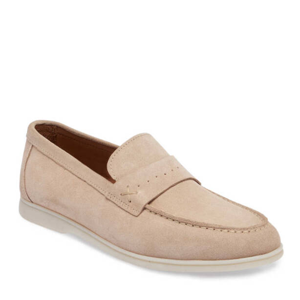 Bej Süet Deri Erkek Loafer - E24I1AY56788-B79 