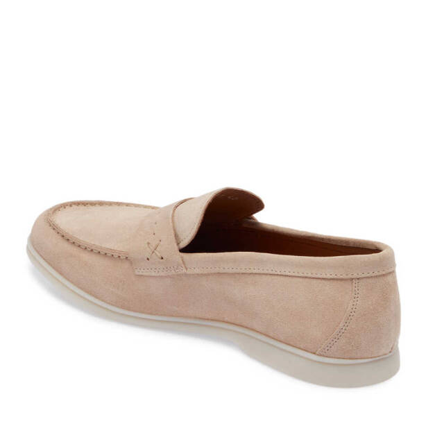 Bej Süet Deri Erkek Loafer - E24I1AY56788-B79 - 2