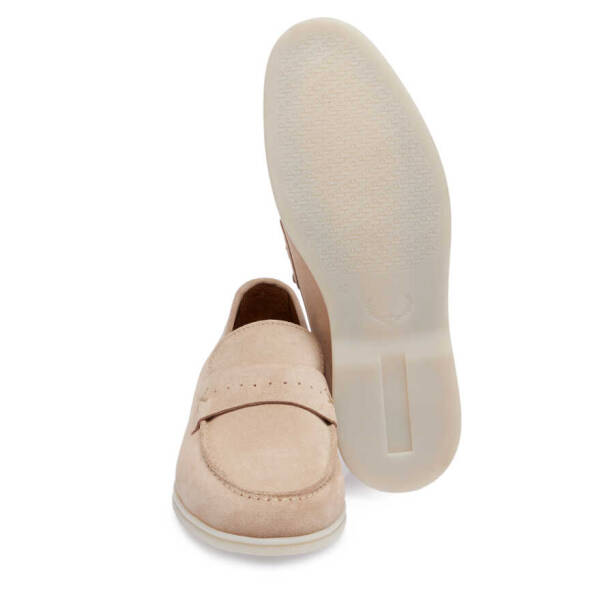 Bej Süet Deri Erkek Loafer - E24I1AY56788-B79 - 4