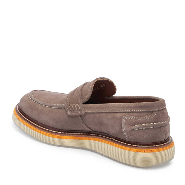 Bej Süet Deri Erkek Loafer - E25I1AY57192-T86 - 2