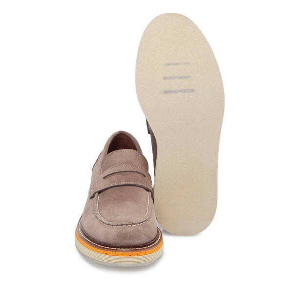 Bej Süet Deri Erkek Loafer - E25I1AY57192-T86 - 4