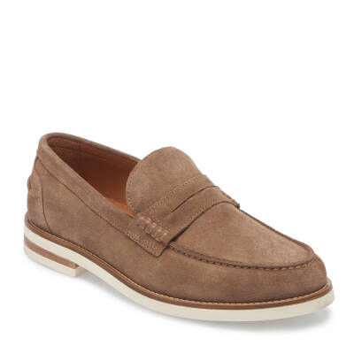 Bej Süet Deri Erkek Loafer - E25I1AY57208-T86 