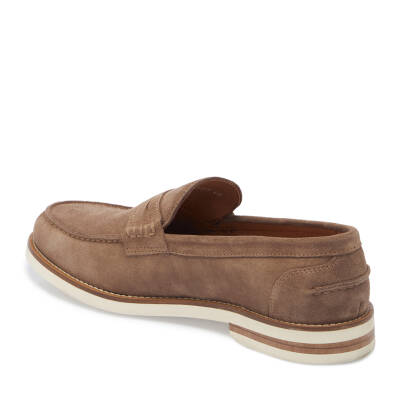 Bej Süet Deri Erkek Loafer - E25I1AY57208-T86 - 2