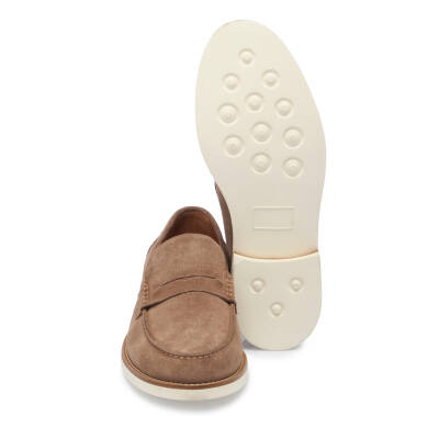 Bej Süet Deri Erkek Loafer - E25I1AY57208-T86 - 4