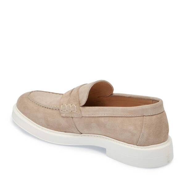 Bej Hakiki Süet Deri Erkek Loafer - E25I1AY57239-B79 - 3