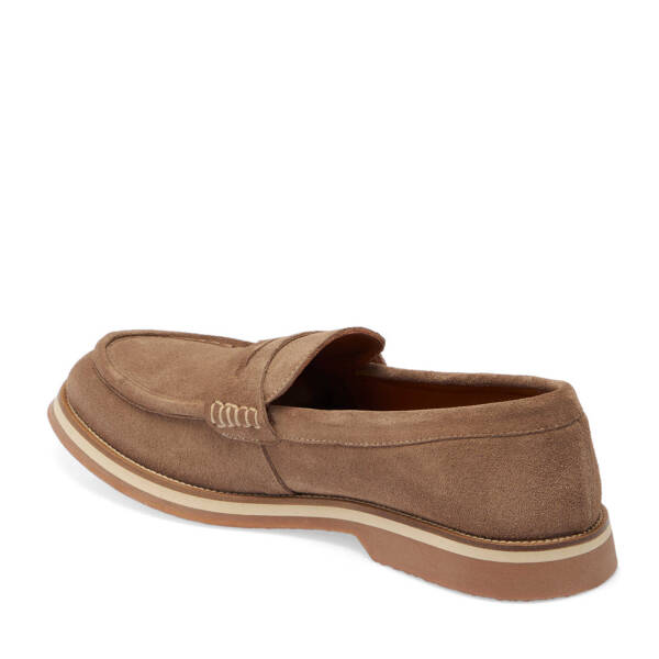 Bej Hakiki Süet Deri Erkek Loafer - E25I1AY57308-B79 - 2