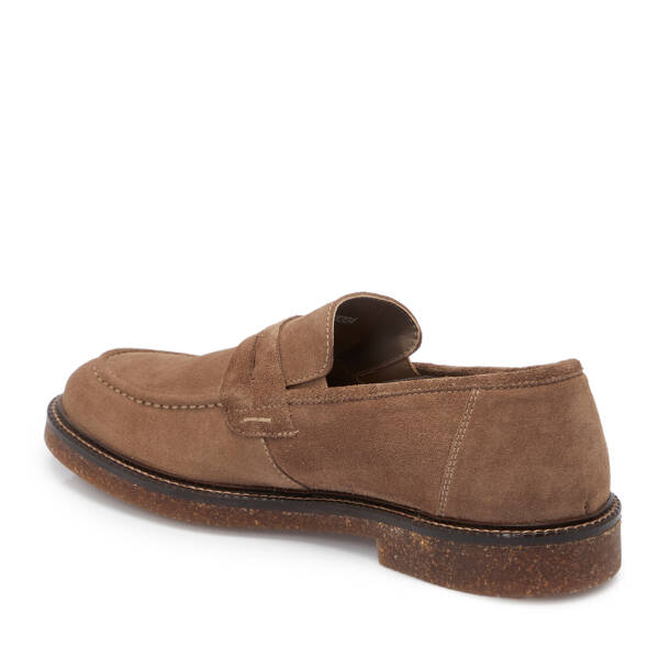 Bej Süet Deri Erkek Loafer - E25S1AY57435-U8Q - 2