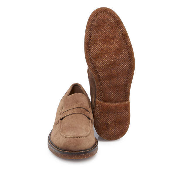 Bej Süet Deri Erkek Loafer - E25S1AY57435-U8Q - 4