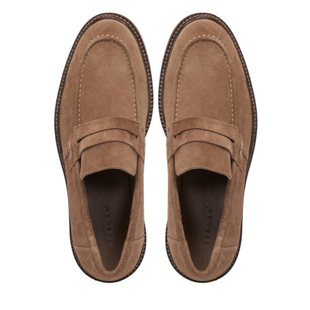 Bej Süet Deri Erkek Loafer - E25S1AY57435-U8Q - 5