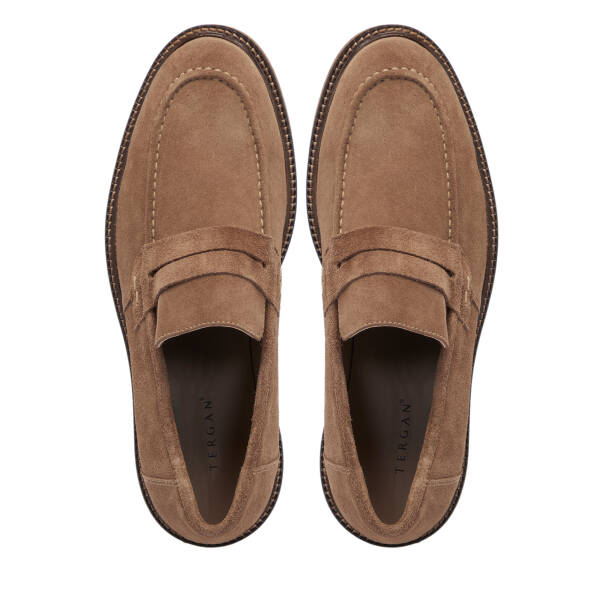 Bej Süet Deri Erkek Loafer - E25S1AY57435-U8Q - 5
