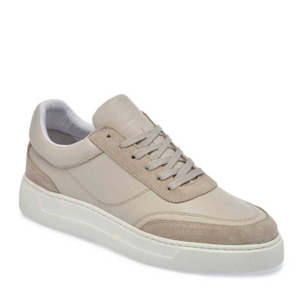 Bej Hakiki Süet Deri Erkek Sneaker - E24I1AY56602-D6P - 2