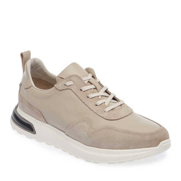 Bej Hakiki Süet Deri Erkek Sneaker - E24I1AY56667-D6P - 2