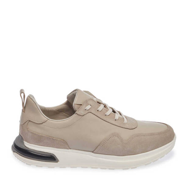 Bej Hakiki Süet Deri Erkek Sneaker - E24I1AY56667-D6P - 1