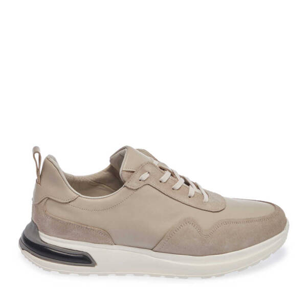 Bej Hakiki Süet Deri Erkek Sneaker - E24I1AY56667-D6P - 1