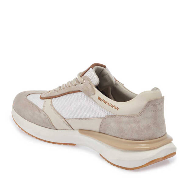 Bej Hakiki Süet Deri Erkek Sneaker - E24I1AY56693-B79 - 3