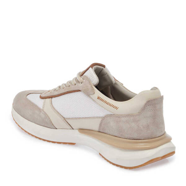 Bej Hakiki Süet Deri Erkek Sneaker - E24I1AY56693-B79 - 3