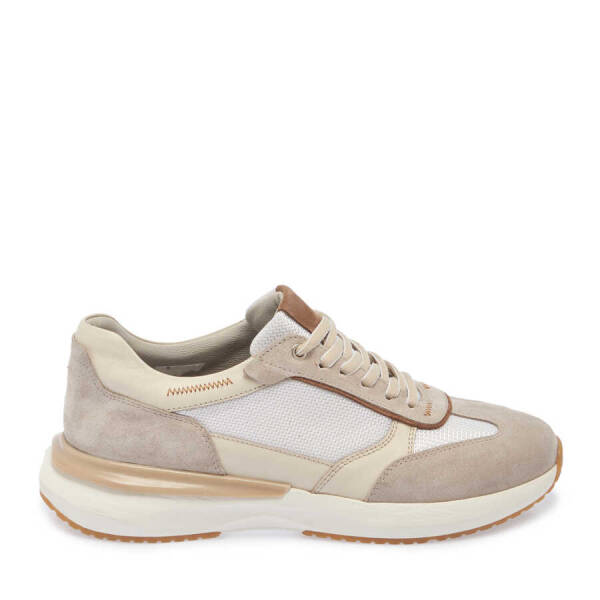 Bej Hakiki Süet Deri Erkek Sneaker - E24I1AY56693-B79 - 1