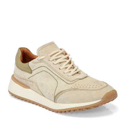 Bej Süet Deri Erkek Sneaker - E24I1AY56709-B79 - 1