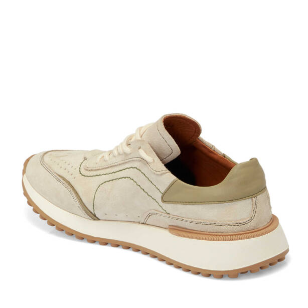 Bej Süet Deri Erkek Sneaker - E24I1AY56709-B79 - 3