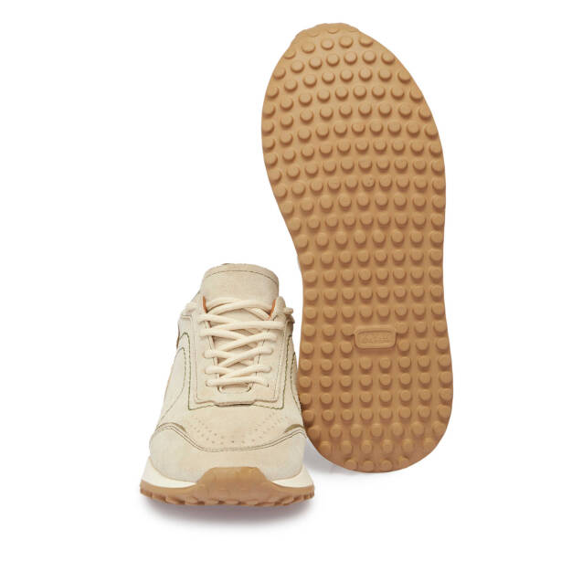 Bej Süet Deri Erkek Sneaker - E24I1AY56709-B79 - 5