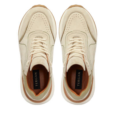 Bej Süet Deri Erkek Sneaker - E24I1AY56709-B79 - 5